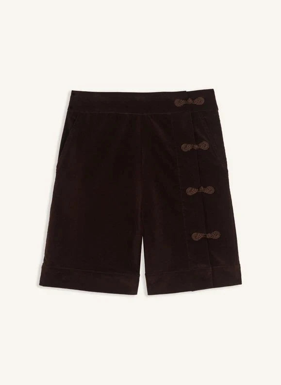 Maria de la Orden - Silene Cotton Bermuda Shorts | Chocolate