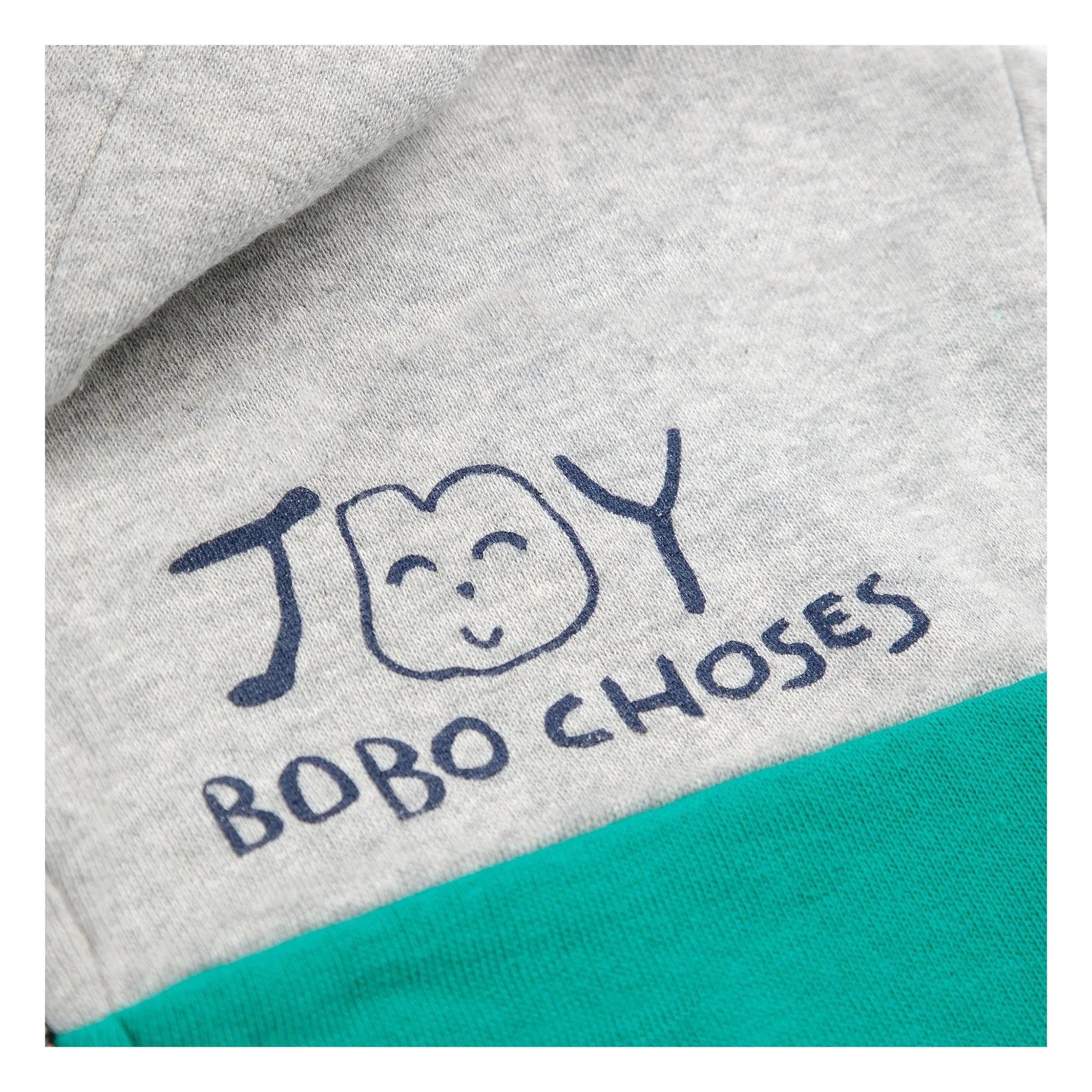 Bobo Choses - Joy organik pamuklu fermuarlı sweatshirt | Gri melanj
