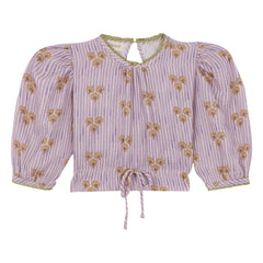 birinit - Cinca Striped Organic Cotton Blouse | Mauve