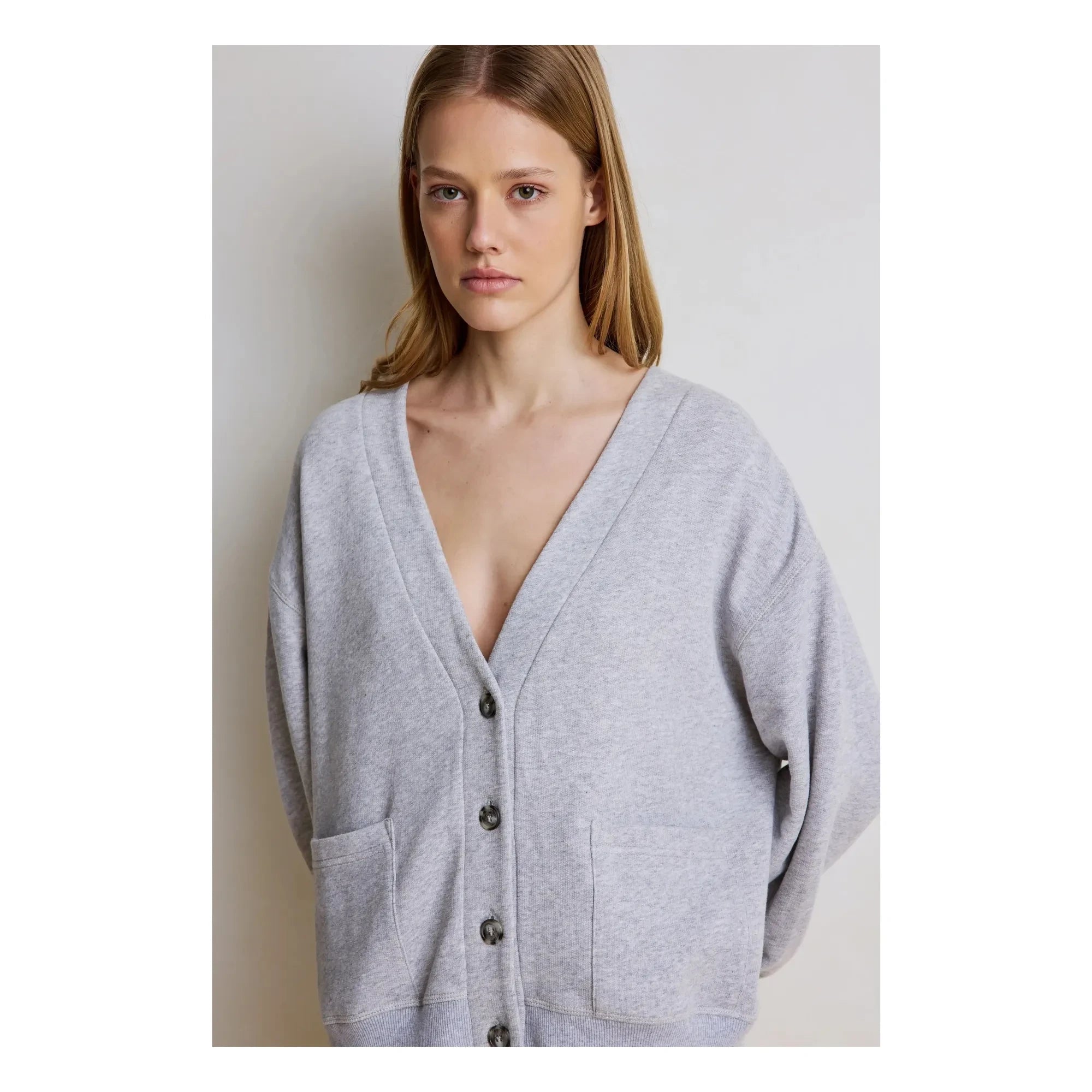 Hod – Valentina Baumwollstrickjacke | Grau