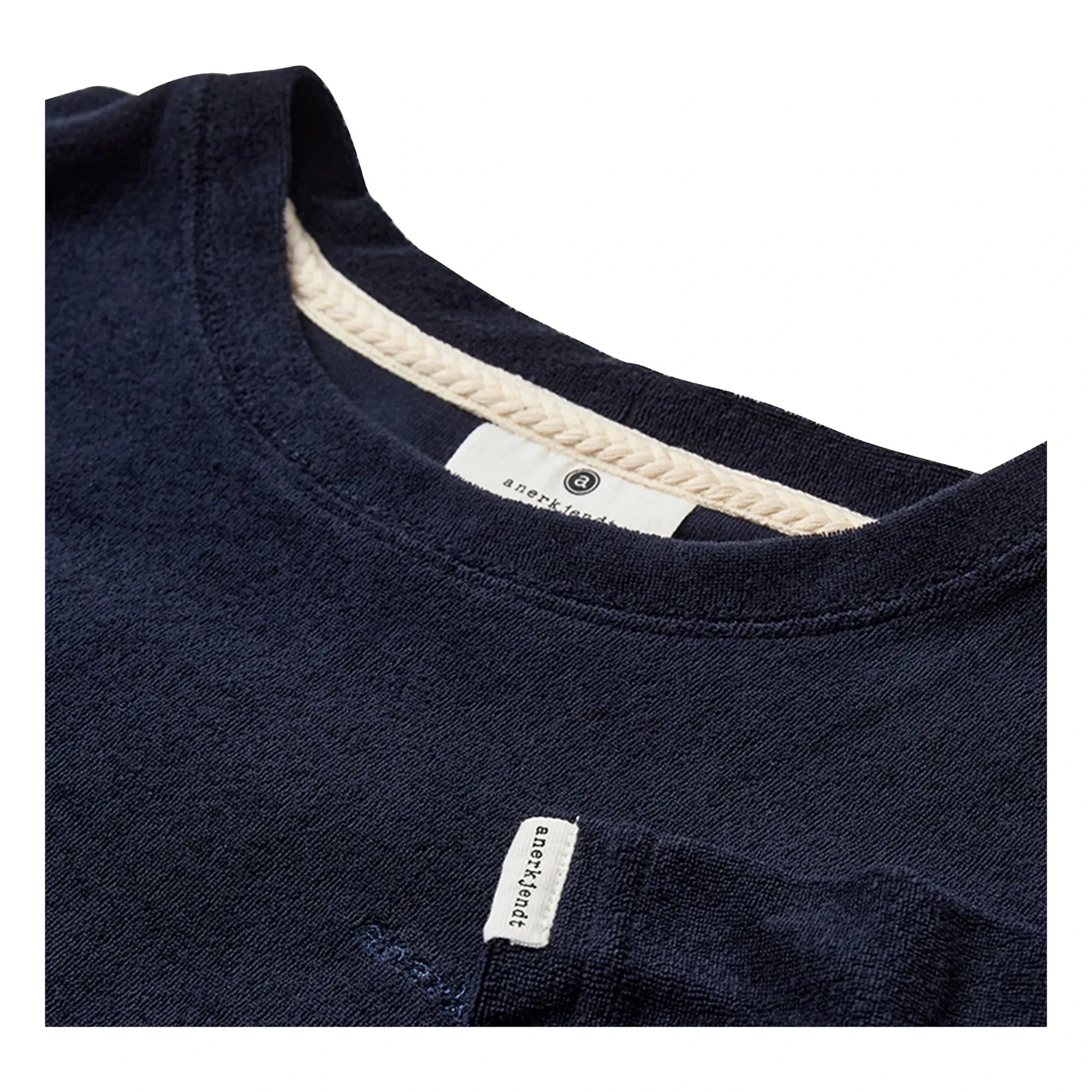 Anerkjendt - Akvillads Frottee-T-Shirt | Dunkelblau