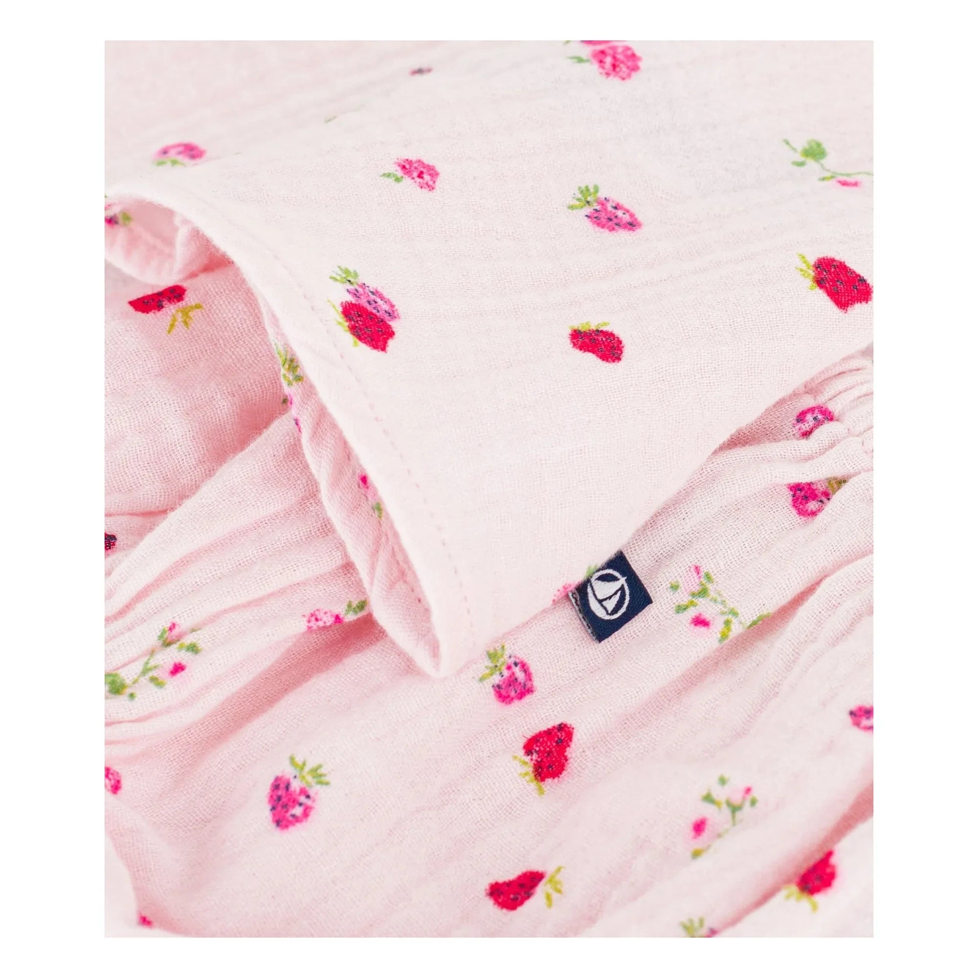 Petit Bateau – Set aus Gaze-Kleid und Bloomer aus Bio-Baumwolle | Rosa