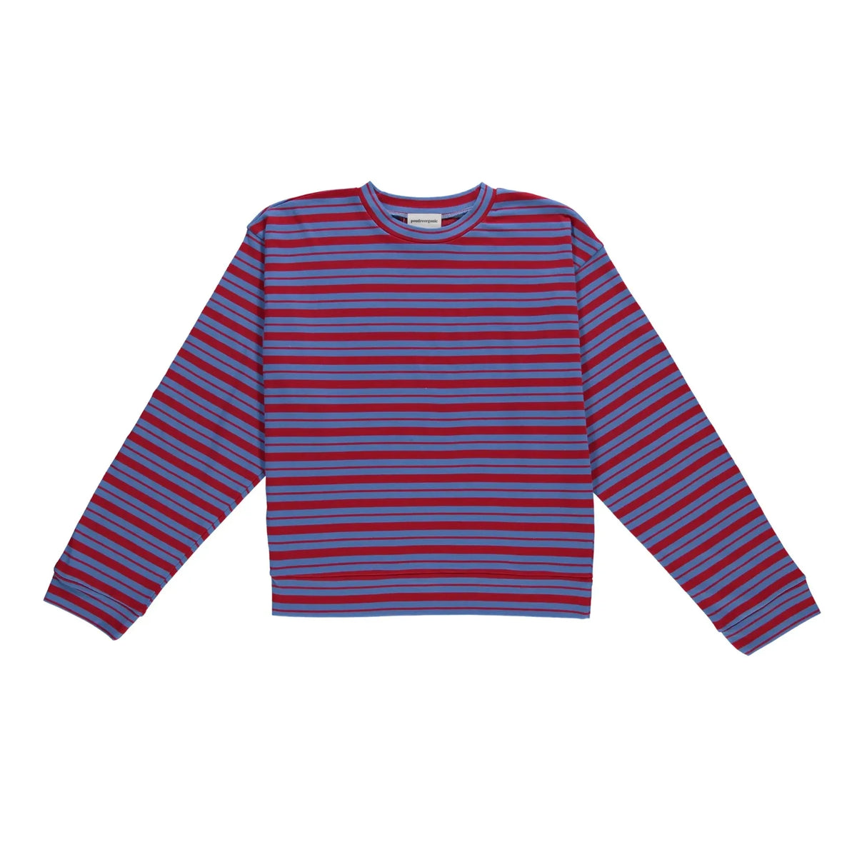 Poudre Organic - Oolong Striped Jersey T-Shirt | Blue