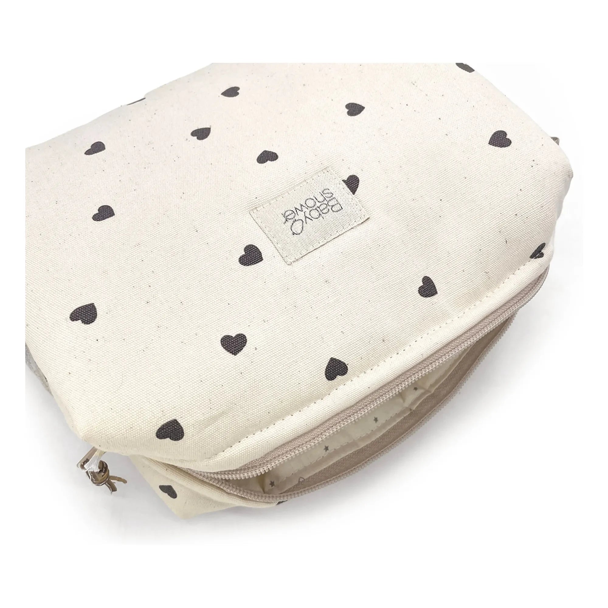 Babyshower - Kulturtasche Camila Cœurs | Weiß