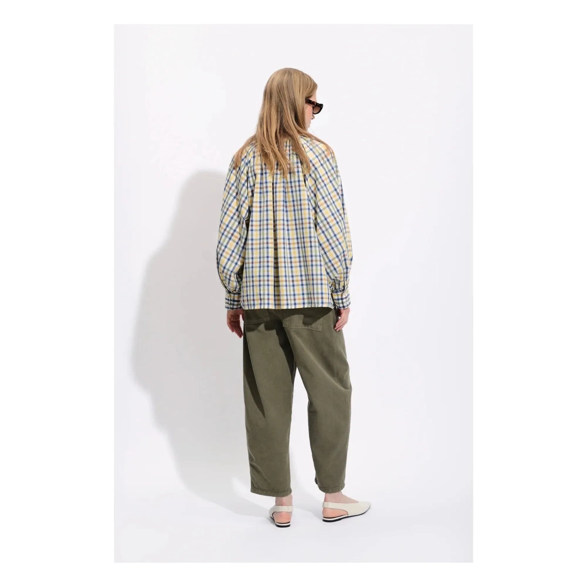 BELLEPIECE - Ernesto Baumwoll-Karobluse | Blau