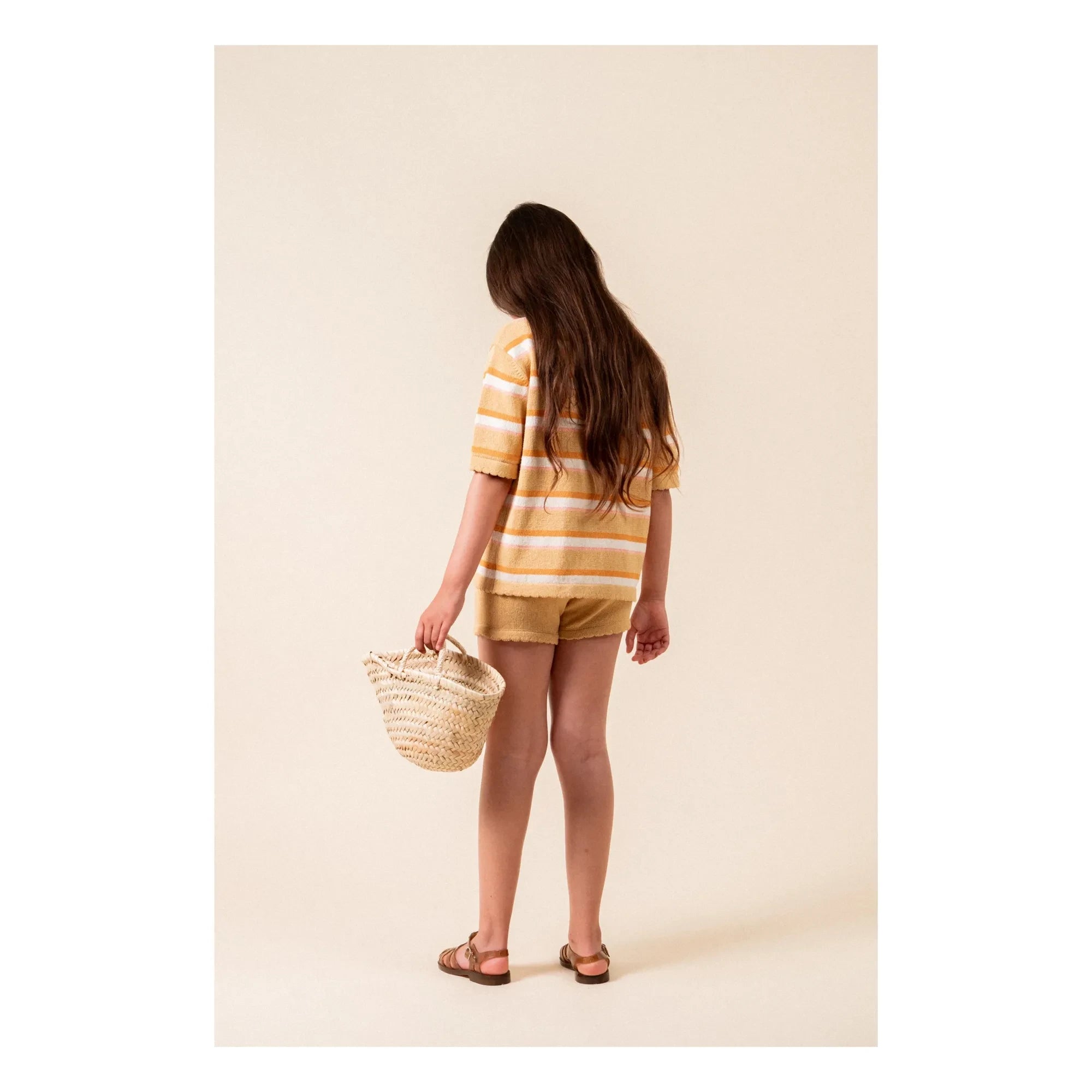 birinit - Gestreiftes Poloshirt | Sand