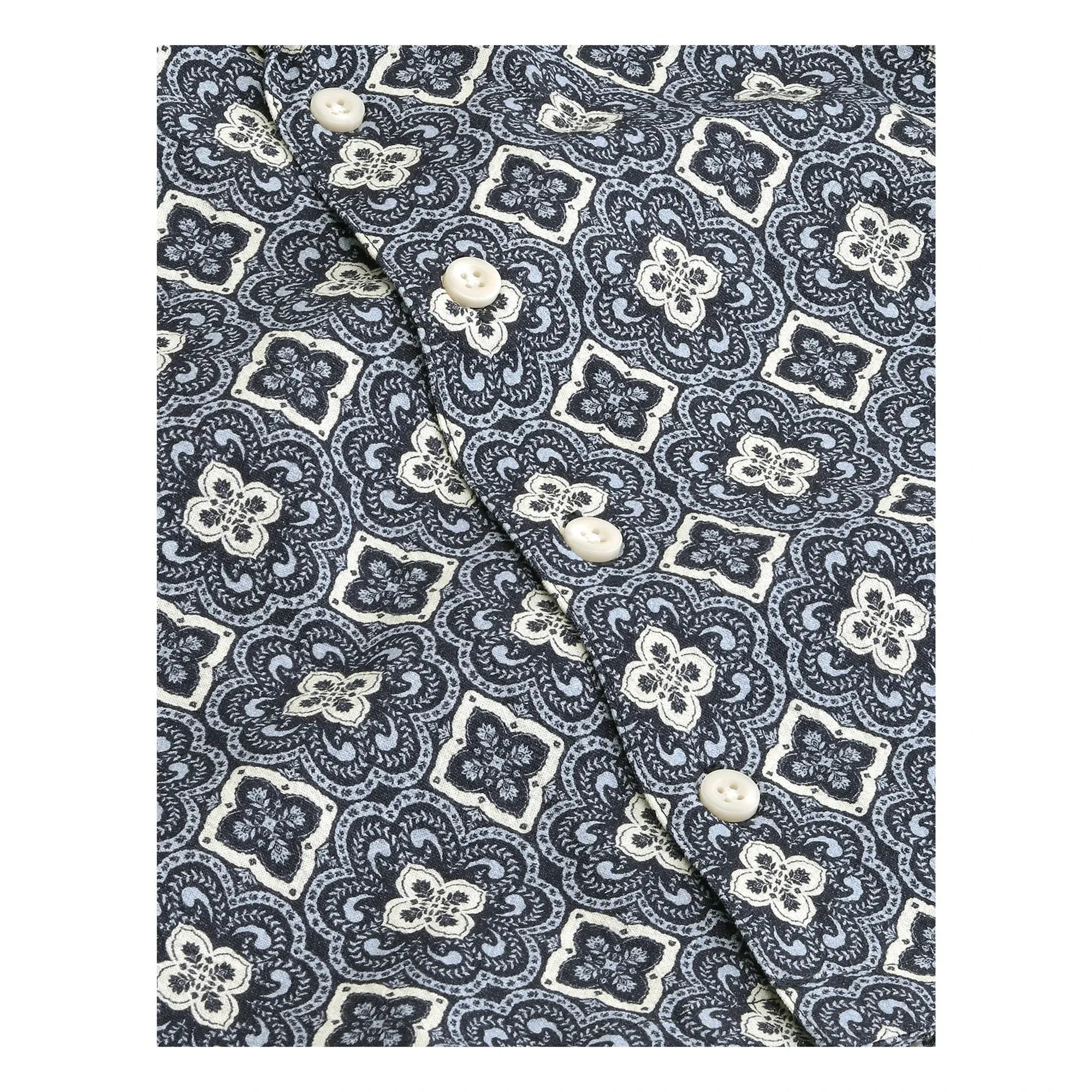 Les Deux - Lukas Arabesque organic cotton shirt | Blue