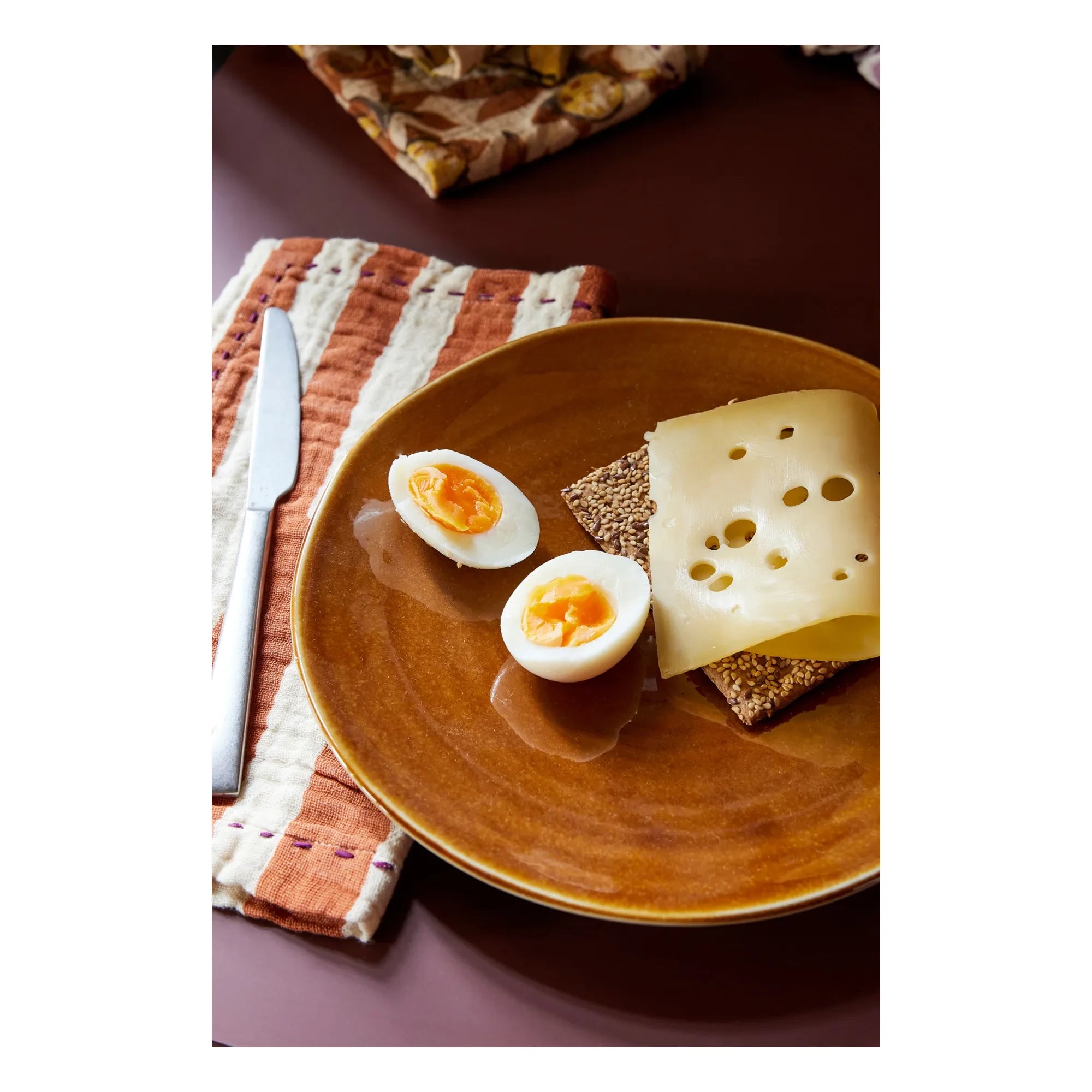 HKliving - Pamuklu Masa Peçeteleri - 2'li Set | Mandarin