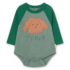 Tinycottons - Strampler aus Bio-Baumwolle mit Hunde-Motiv | Grün