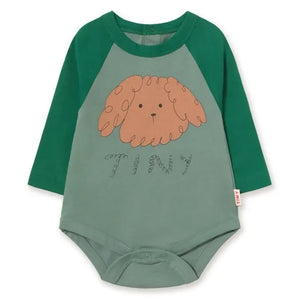 Tinycottons - Strampler aus Bio-Baumwolle mit Hunde-Motiv | Grün