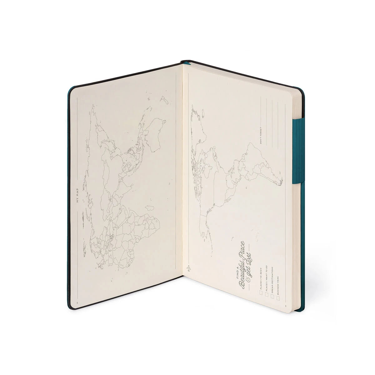 Legami - Lined Notebook with Monochrome Soft Cover - Deep Teal - My Notebook