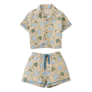 Gingersnaps - Linen Banana Shirt and Shorts Set | Beige