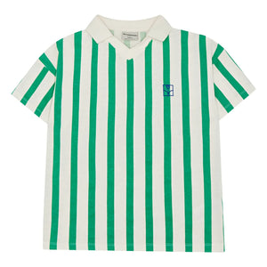 The Campamento - Green Oversize Striped Polo Shirt