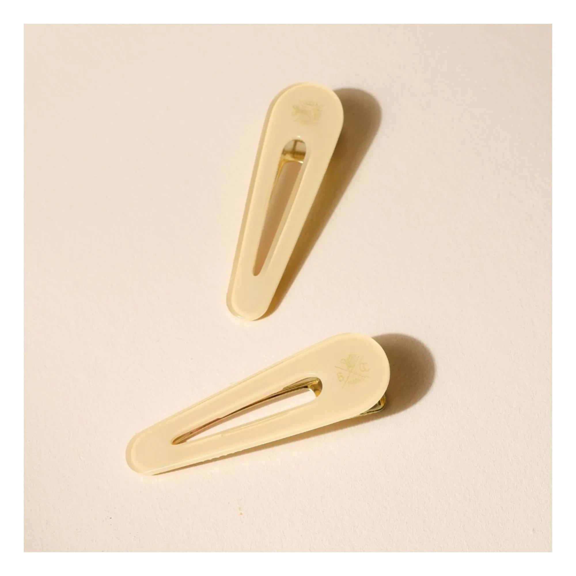 Bachca - Opaline klipsler - 2'li set | Fildişi