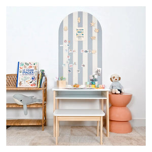 Ferflex - Arche çizgili kaplamalı manyetik pano | Mavi