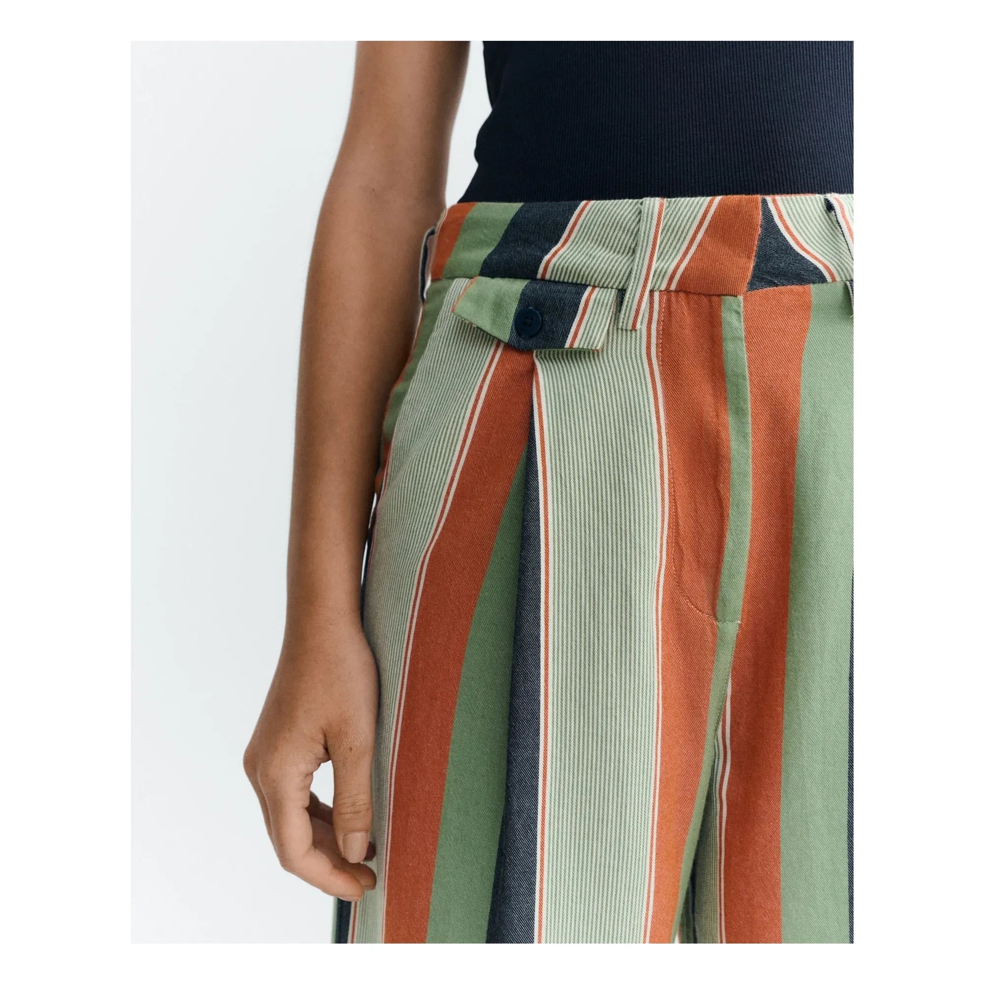 Thinking Mu - Pat Gestreifte Hose Bio-Baumwolle | Orange