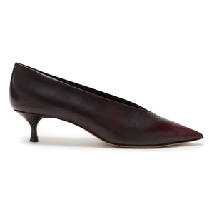 Le Monde Beryl – Kitten-Heels aus Leder | Bordeaux