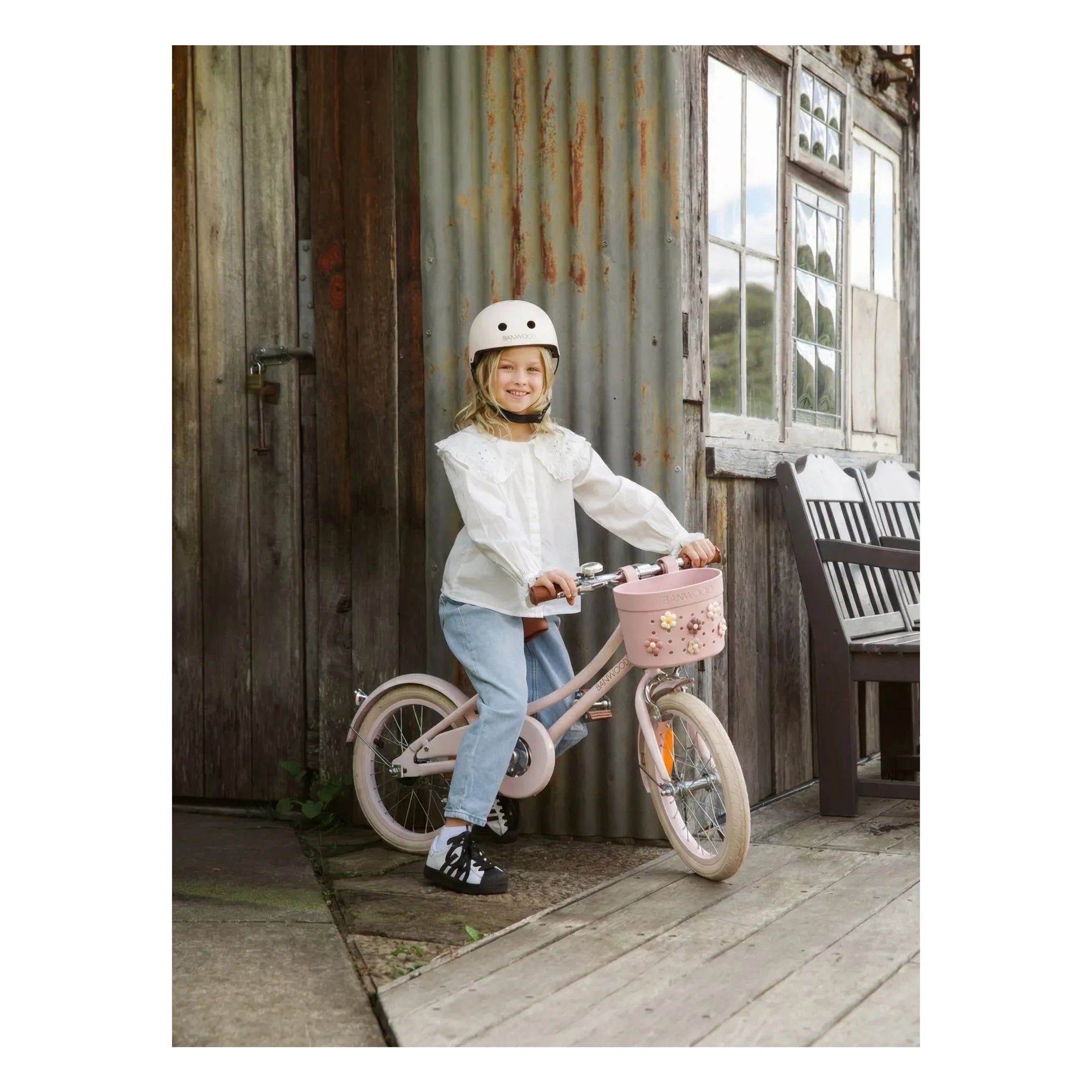 Banwood - Basket pine - Fleurs | Pembe