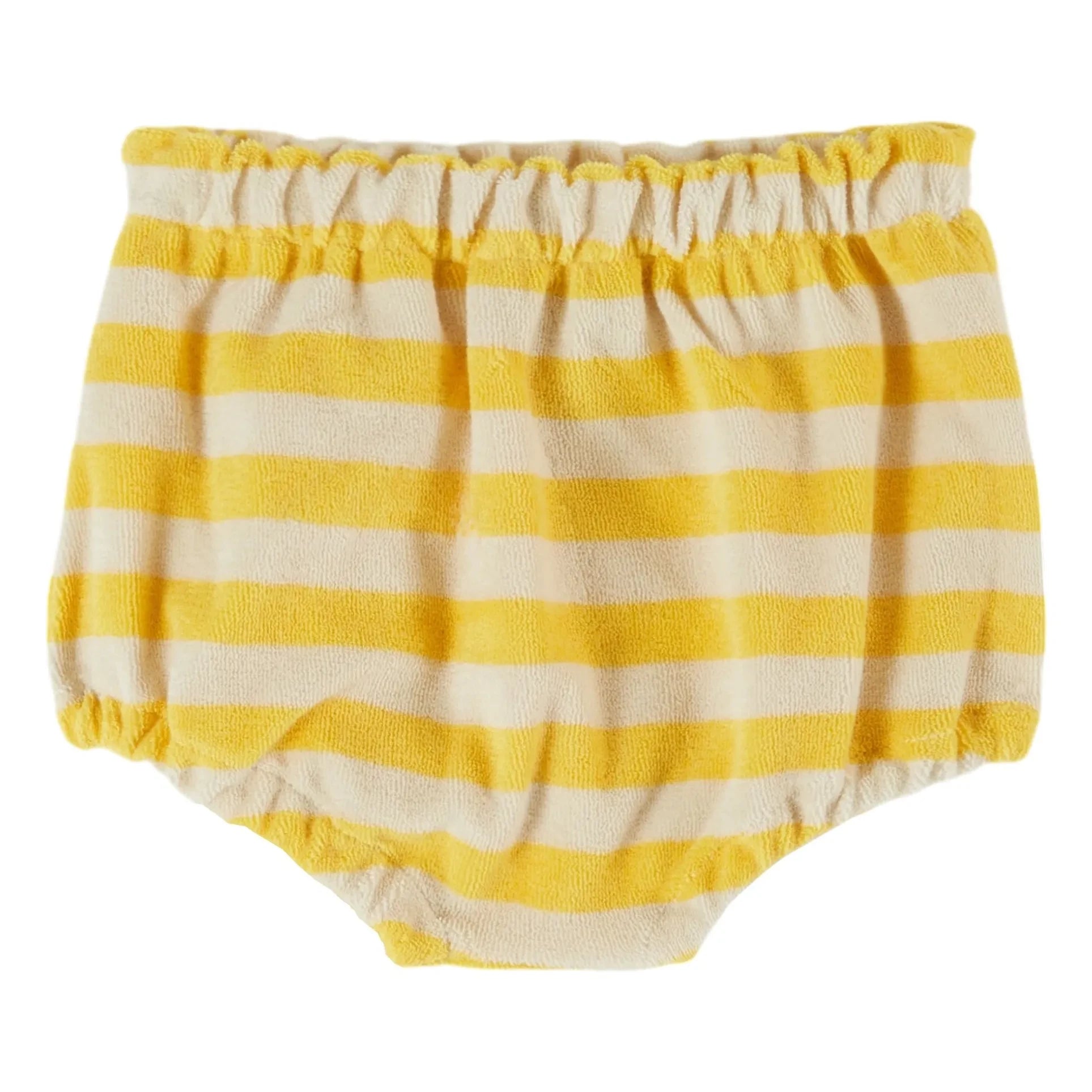 Emile et Ida - Gelb gestreifte Bio-Baumwoll-Bloomers