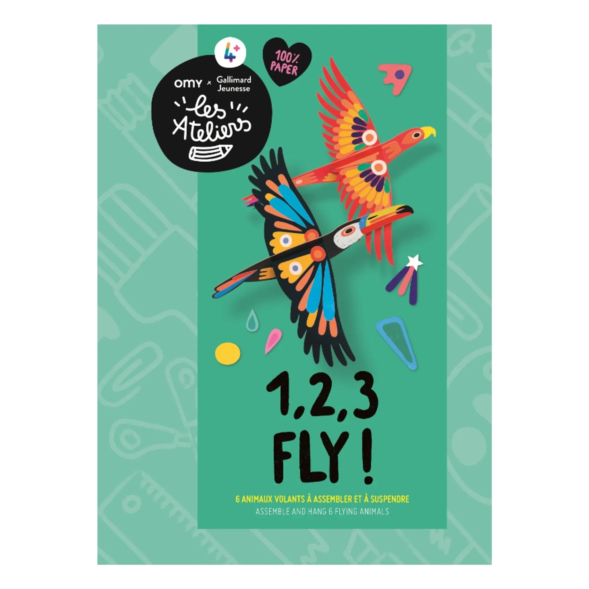 Omy x Gallimard Jeunesse - Hanging 6 Flying Animal Set