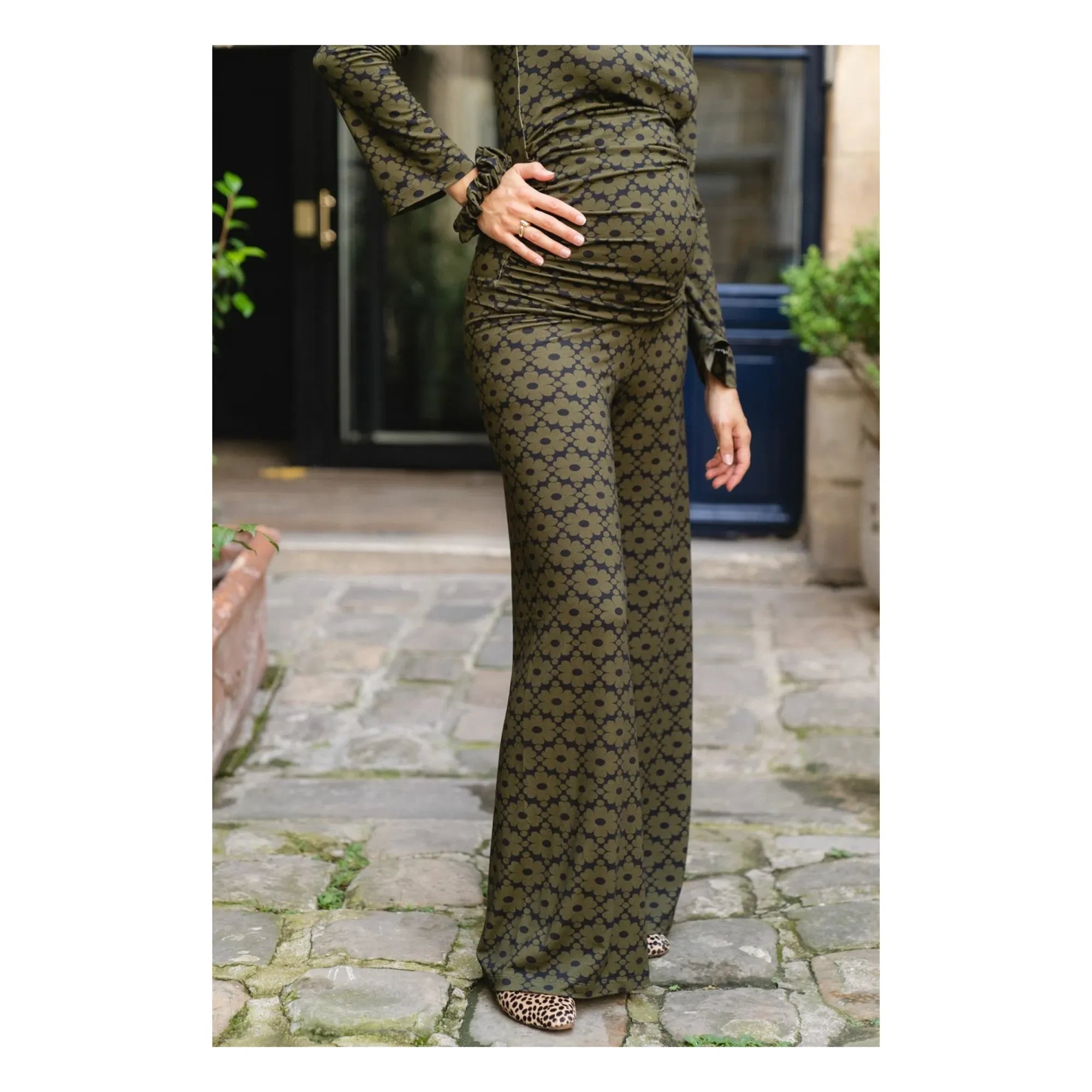Paloma Collection - Andrea Seventies Hamile Pantolonu | Haki