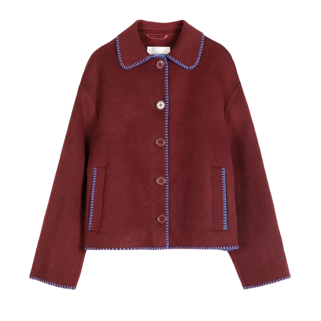 Bobo Choses - El Yapımı Yün Ceket | Bordo