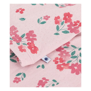Petit Bateau - Organik Pamuklu Çiçek Desenli Hafif Pijama | Pembe