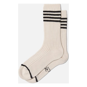 Nudie Jeans - Striped Ankle Socks | White