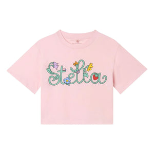 Stella McCartney Kids - Stella Organic Cotton Short T-Shirt | Pink