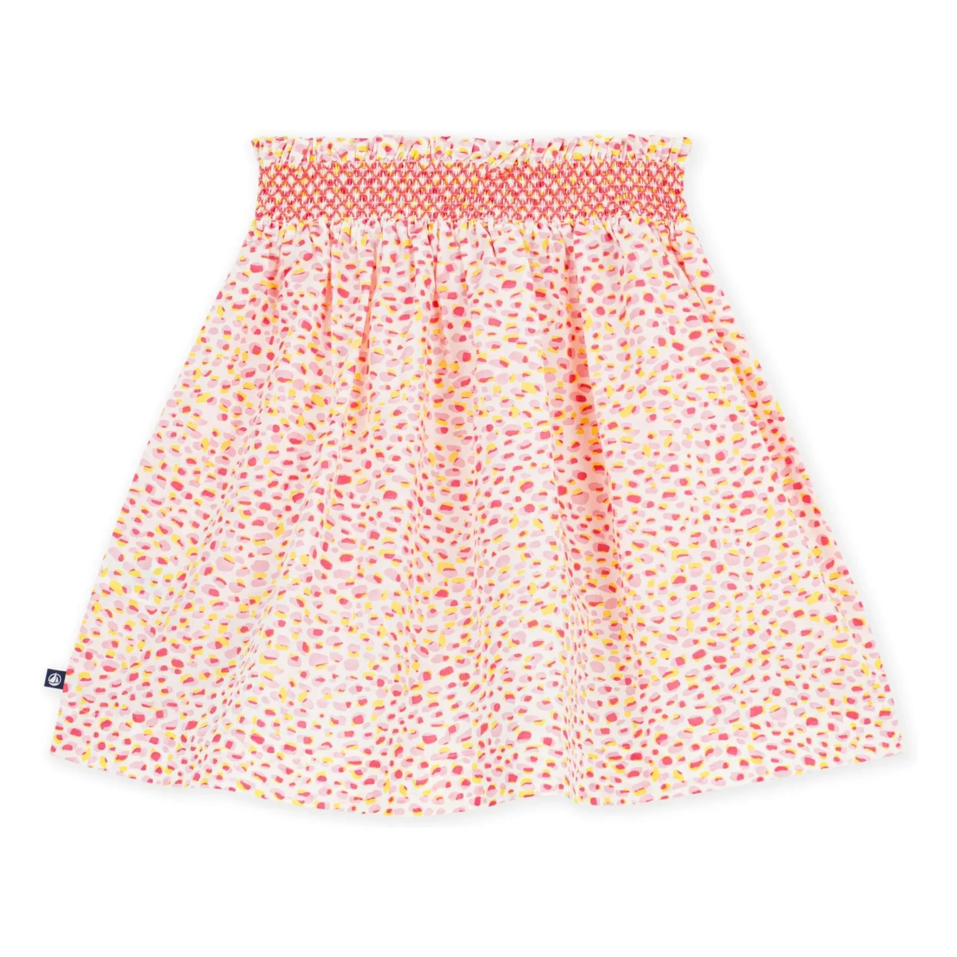 Petit Bateau - Gepunkteter Rock Bio-Baumwolle | Koralle