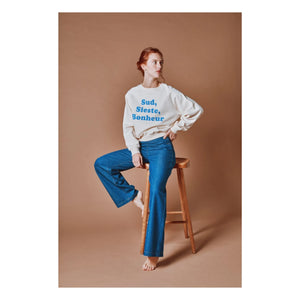 Emile et Ida - Sweat Message Organik pamuk | Krem