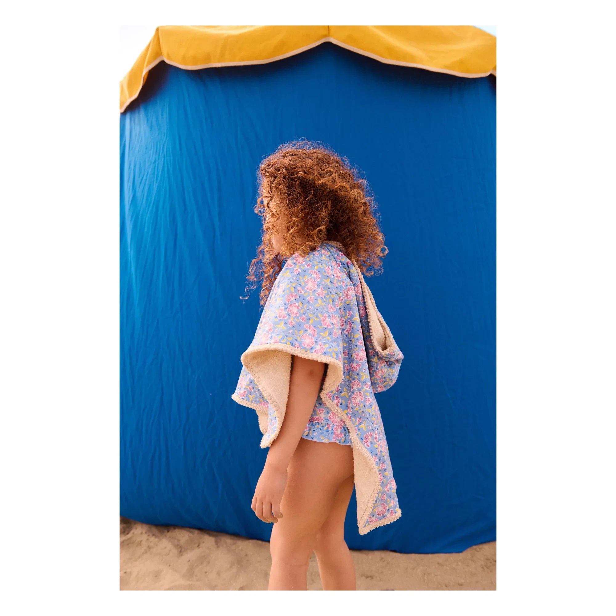 Louise Misha - Mael Organic Cotton Bath Poncho | Light Blue