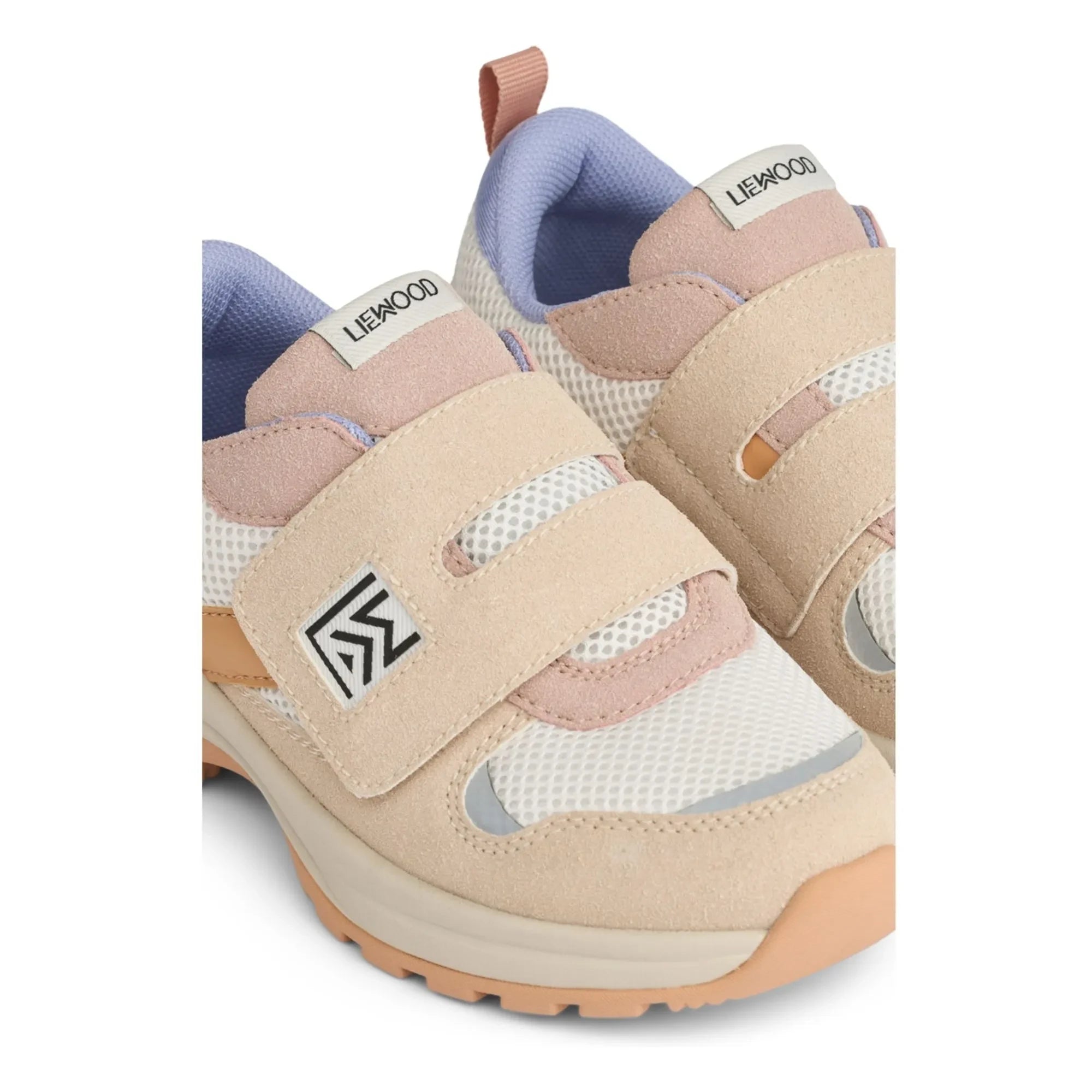 Liewood – Denisa Gestreifte Sneaker aus Mesh | Blassrosa