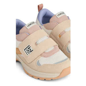 Liewood – Denisa Gestreifte Sneaker aus Mesh | Blassrosa