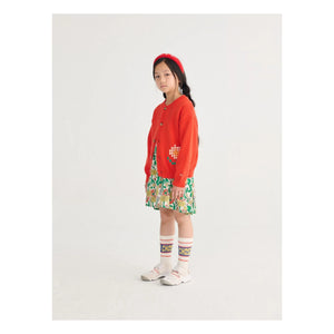 Bobo Choses - Bio-Baumwoll-Cardigan mit Gänseblümchen | Rot