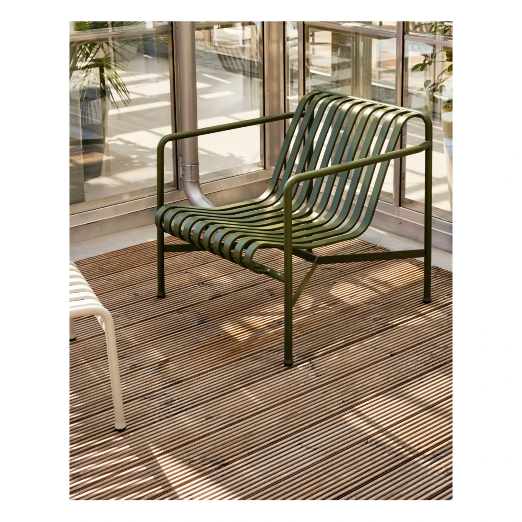 Hay - Palissade Lounge Sandalye, Ronan ve Erwan Bouroullec Tasarımı | Zeytin yeşili