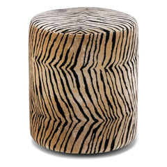The Socialite Family - Round Velvet Mobile Pouf | Tiger