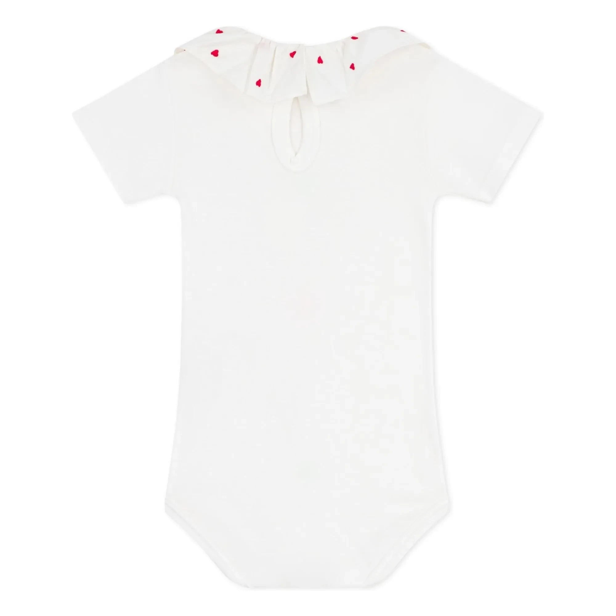 Petit Bateau - Heart Organic Cotton Bodysuit | White