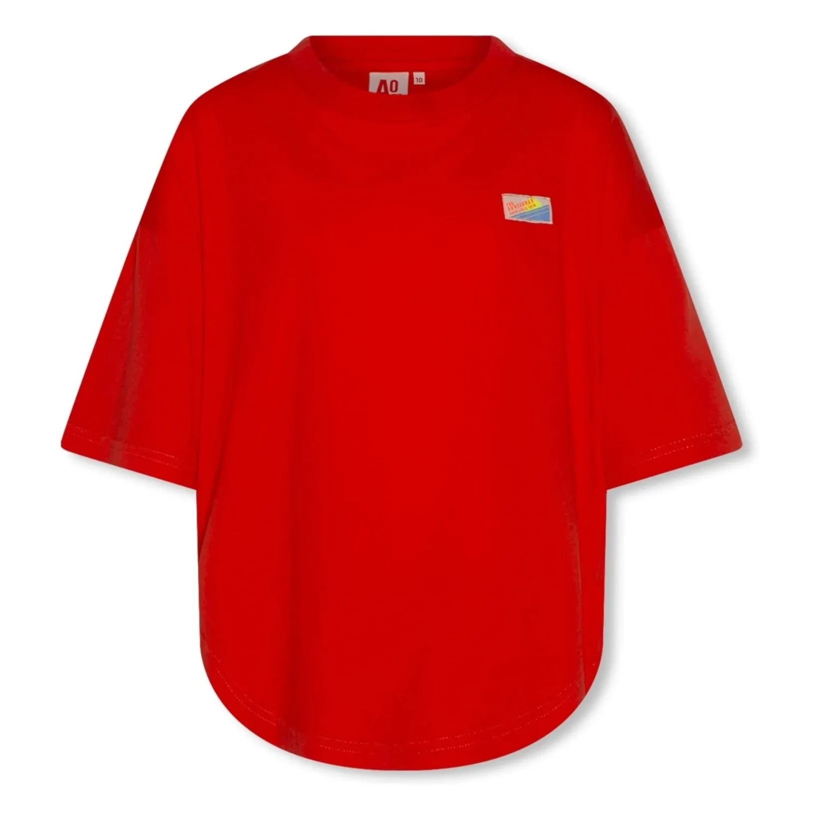 AO76 - Oversize T-shirt True Sunseeker Geri Dönüştürülmüş Pamuk | Kırmızı