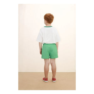 Tinycottons - Giverny Organik Pamuk Kontrast T-Shirt | Beyaz