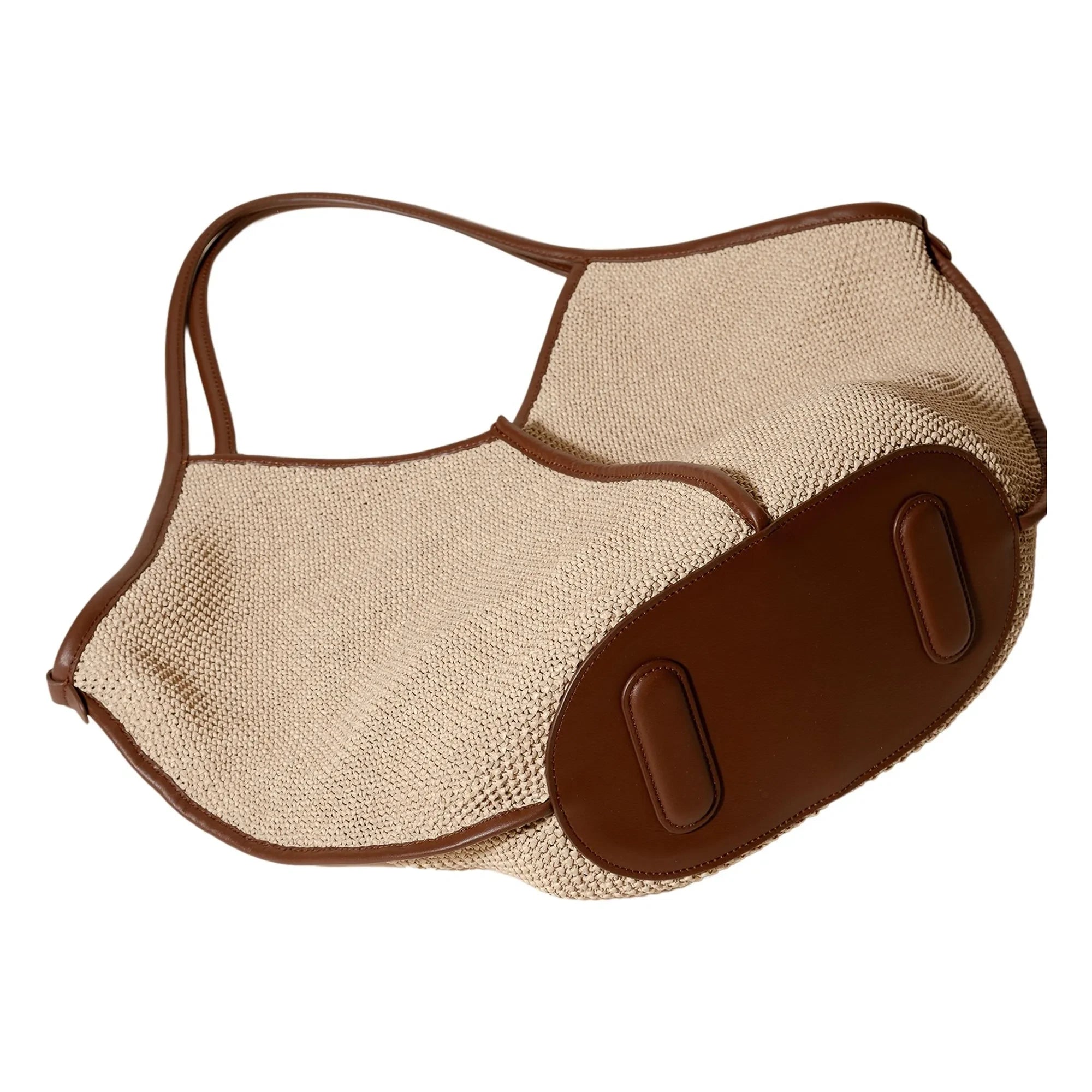 Hereu - Calella Weiche Raffia-Tasche | Beige