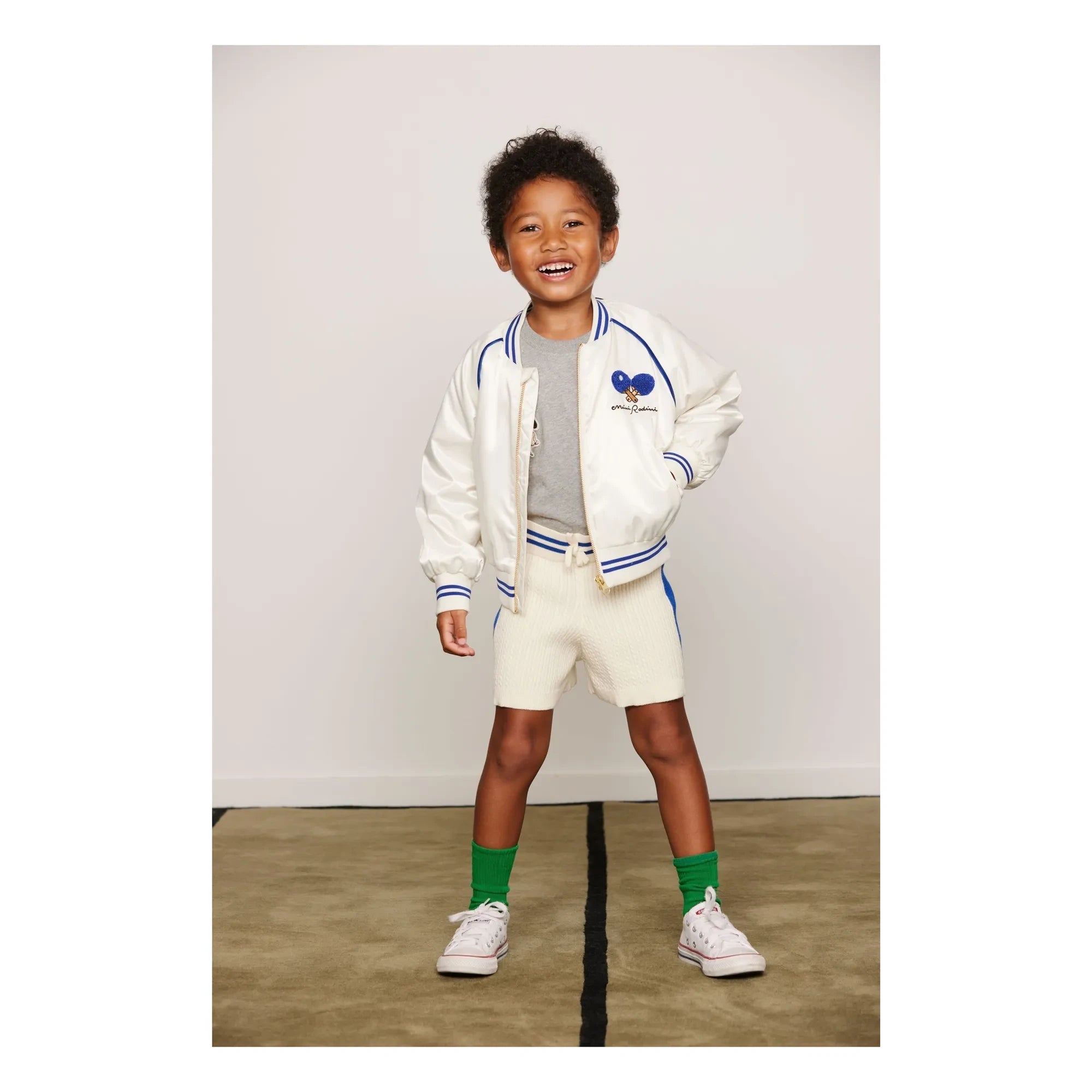 Mini Rodini - Recycled Fiber Ping Pong Jacket | White