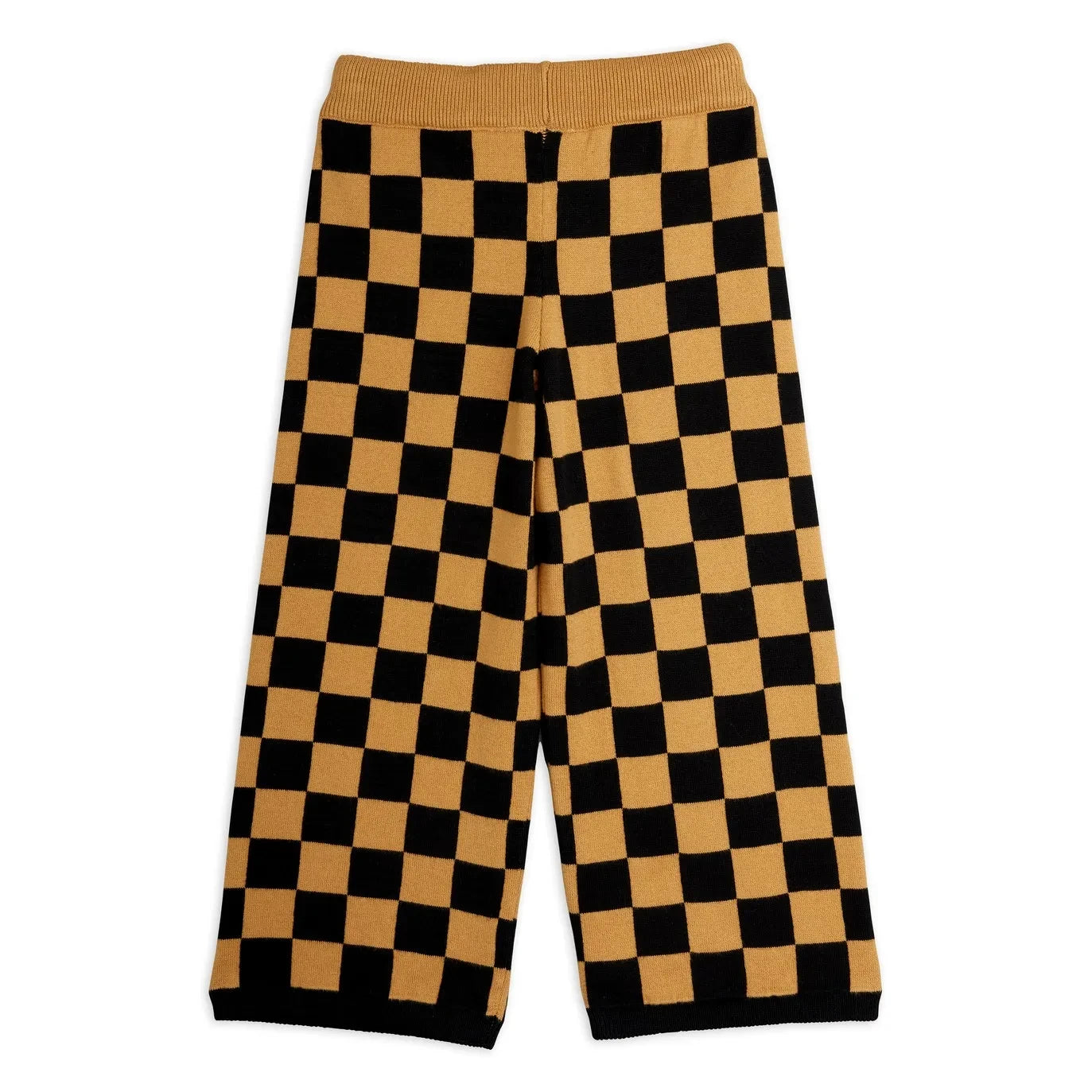 Mini Rodini - Damier-Hose aus Bio-Baumwoll-Mesh | Braun