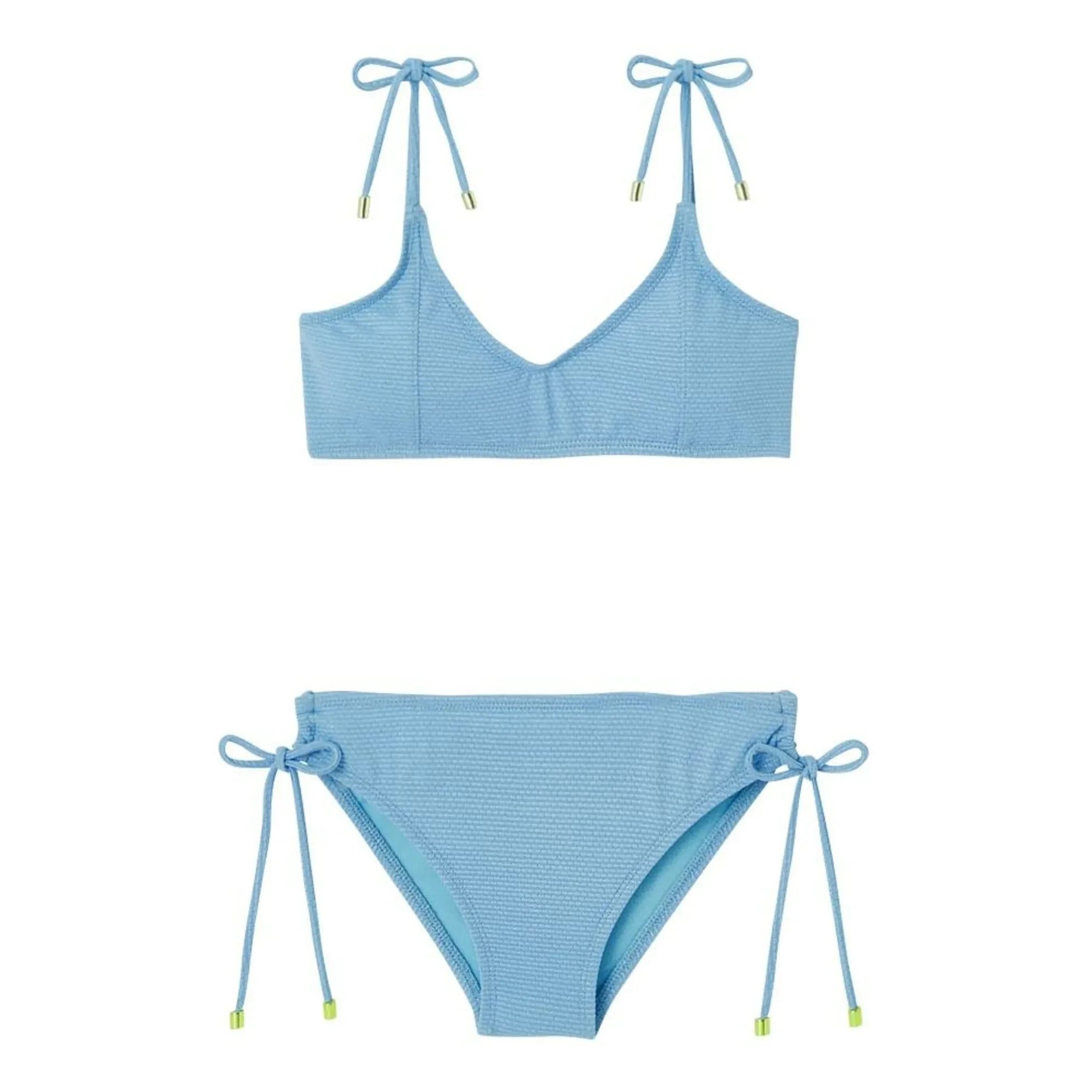 Lison Paris - Bahamas Metallic 2-teiliger Badeanzug | Hellblau