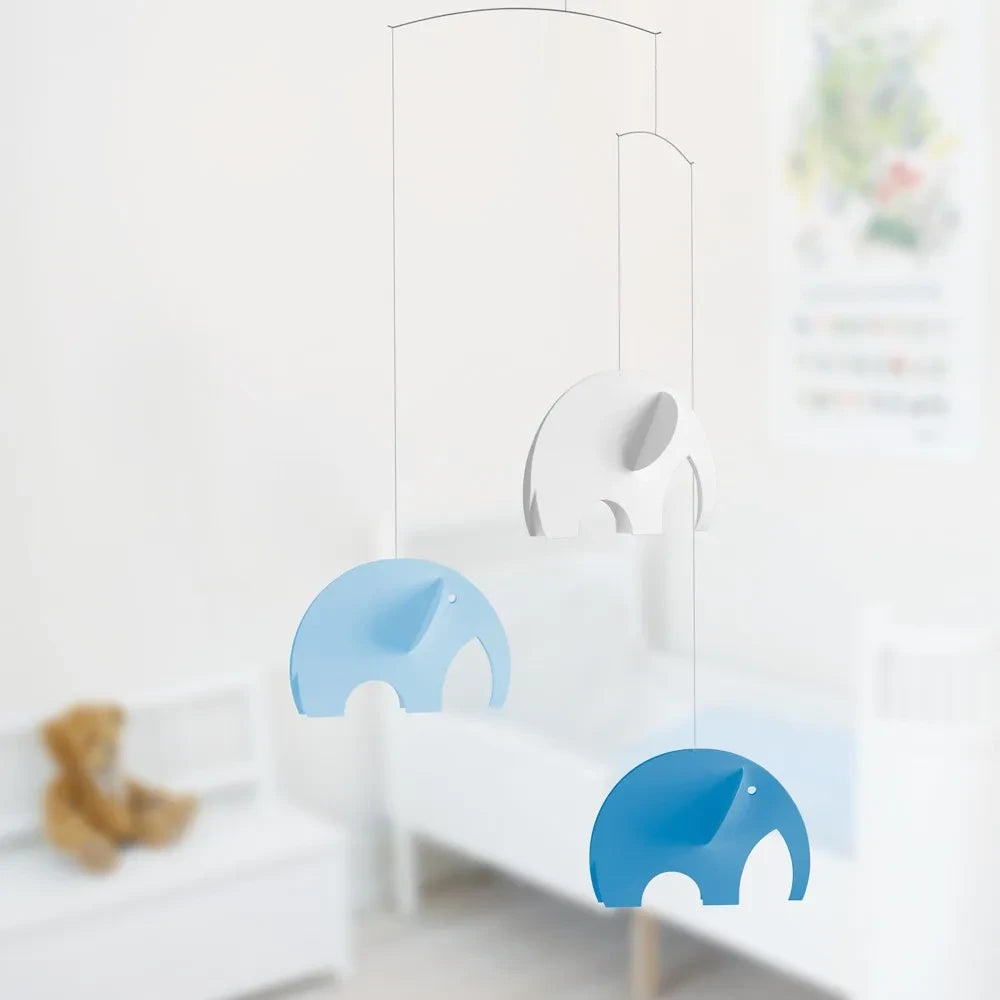 Flensted - Elefanten Mobile | Blau