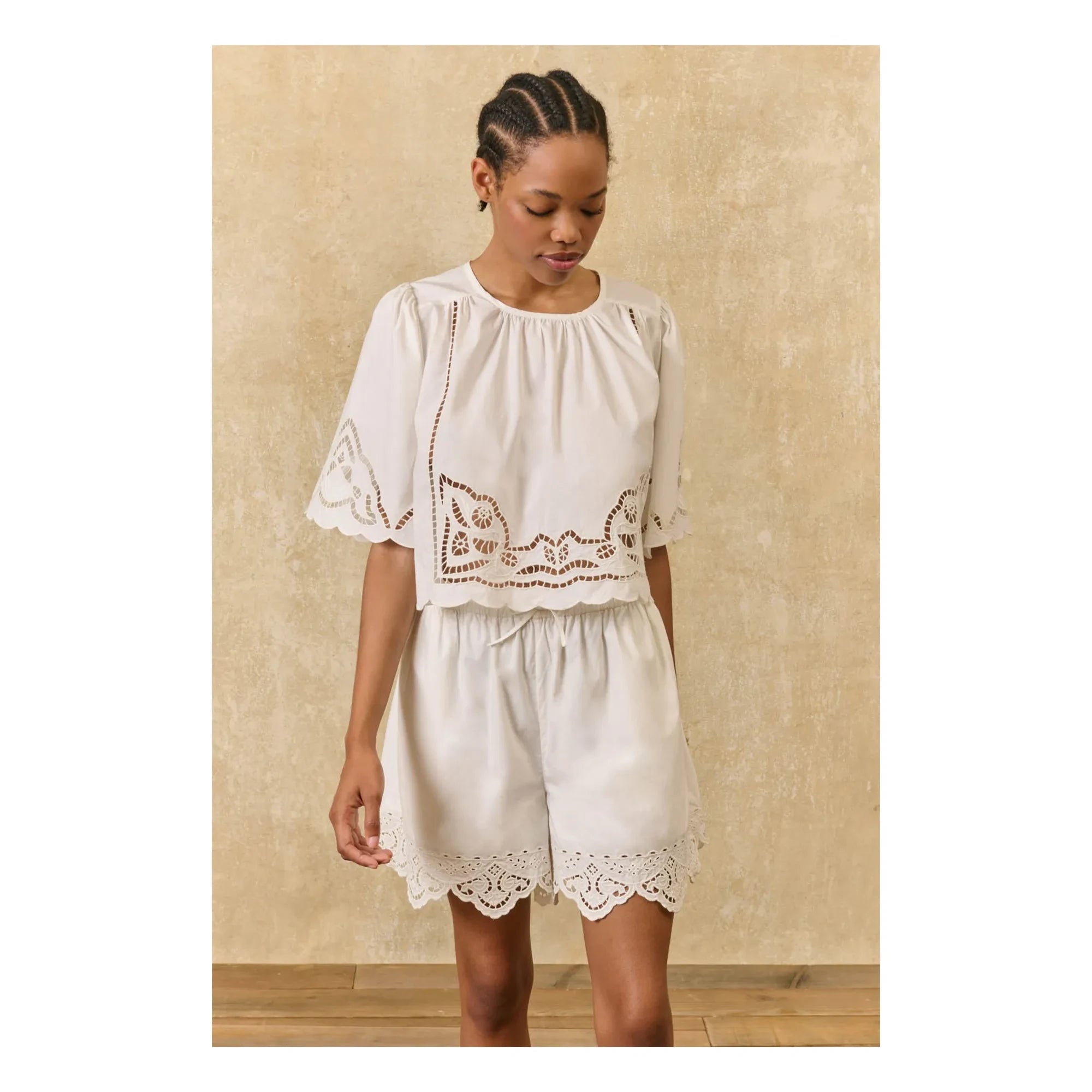 Louise Misha - Louvia Organic Cotton Blouse | White