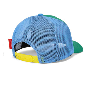Hello Hossy - Gebogene Krempe Trucker Mütze Mini Flach Bio-Baumwolle | Grün