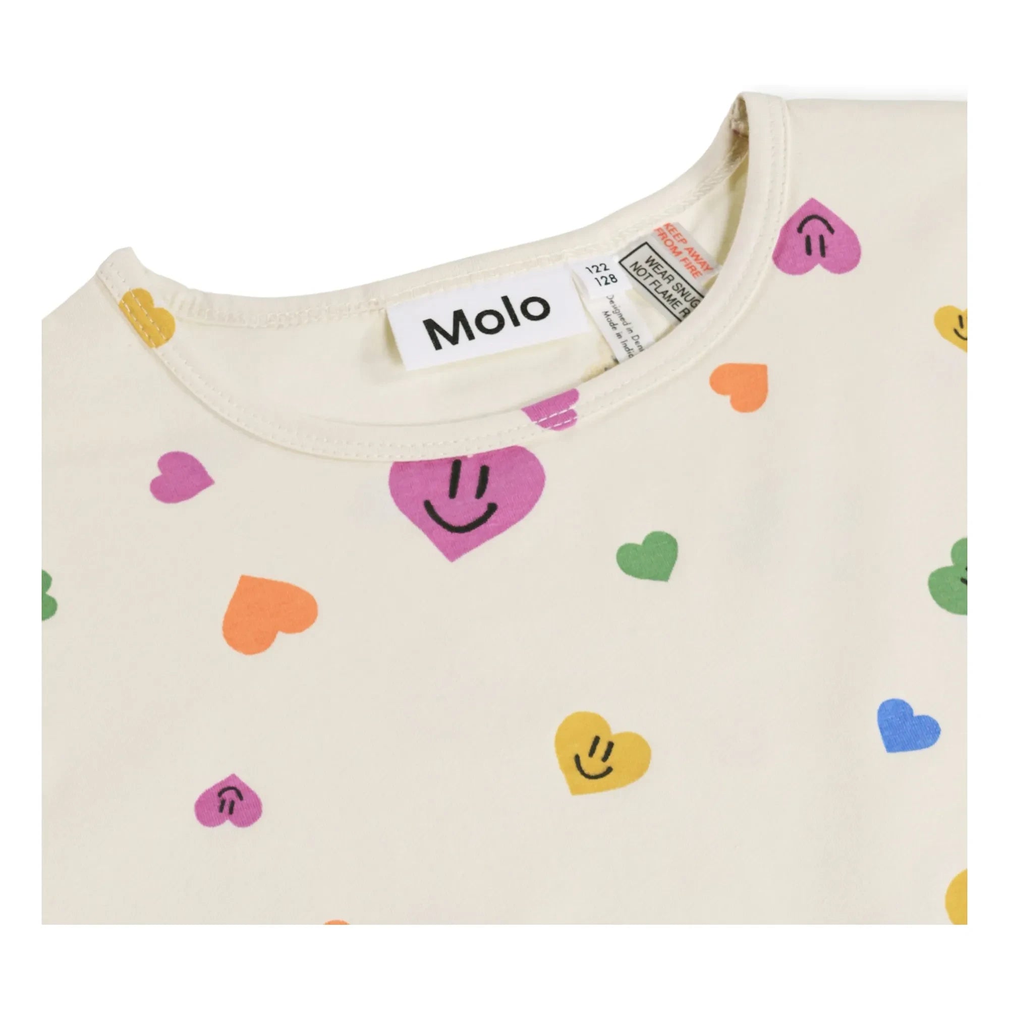 Molo - Luvis Cœurs Organik Pamuk Şortlu Pijama | Ekru