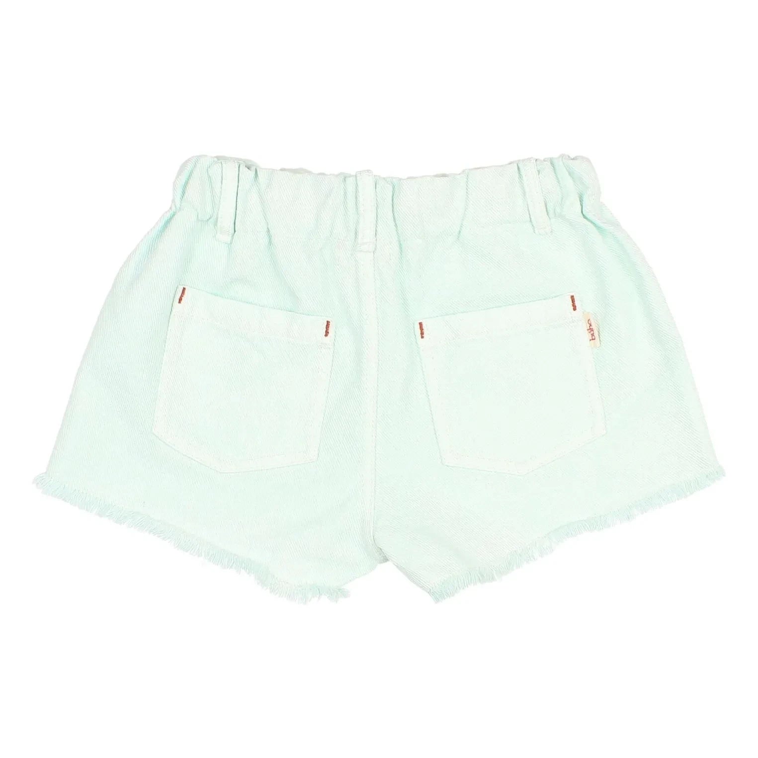 Búho - Püsküllü Denim Lyocell Şort | Aqua