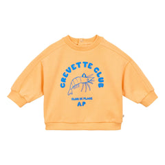 Arsène et Les Pipelettes - Sweat Shrimp Club Organik Pamuk Bebek | Kayısı